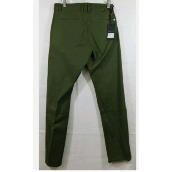 NWT Moshuma Forest Green Nanashi Flat front Pants, Sz. 34x32 - Picture 2 of 4